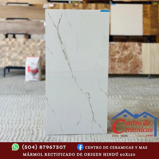 [MARMOL DE 60X120 1.44 MTS CAJA (2 PIEZAS).] LUCENT BLANCA